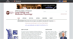 Desktop Screenshot of ajplung.physiology.org